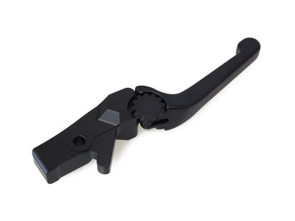 Adjustable Anthem Levers - Black. Fits Softail 1996-2014, Dyna 1996-2017, Touring 1996-2007, Sportster 1996-2003.