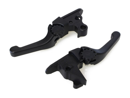 Adjustable Shorty Anthem Levers - Black. Fits Softail 2015-2024