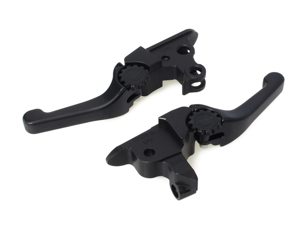 Adjustable Shorty Anthem Levers - Black. Fits Touring Most 2021-2024 with Cable Clutch