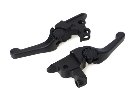 Adjustable Shorty Anthem Levers - Black. Fits Touring Most 2021-2024 with Cable Clutch