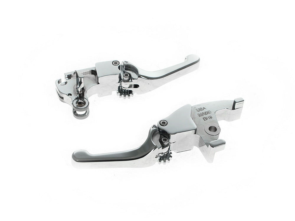 Adjustable Shorty Anthem Levers - Chrome. Fits Softail 2025up