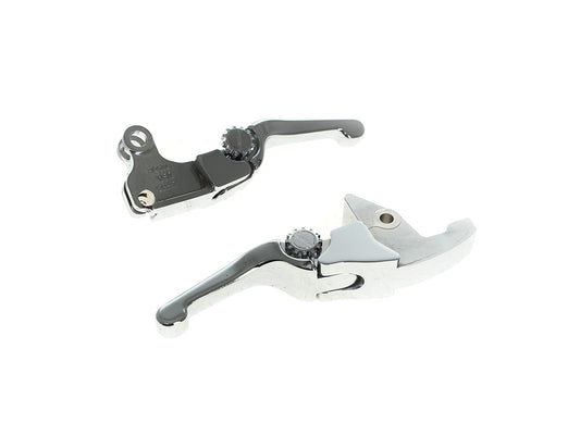 Adjustable Shorty Anthem Levers - Chrome. Fits Softail 2025up