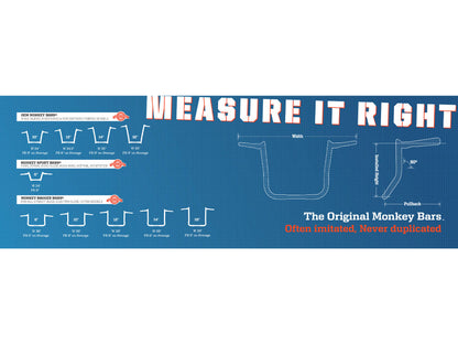 12in. x 1-1/4in. OEM Monkey Handlebar - Chrome
