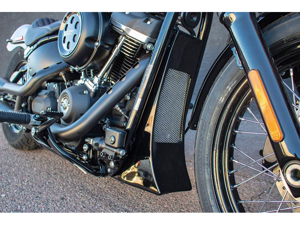 Swoop Chin Spoiler - Fiberglass. Fits Softail 2018up.