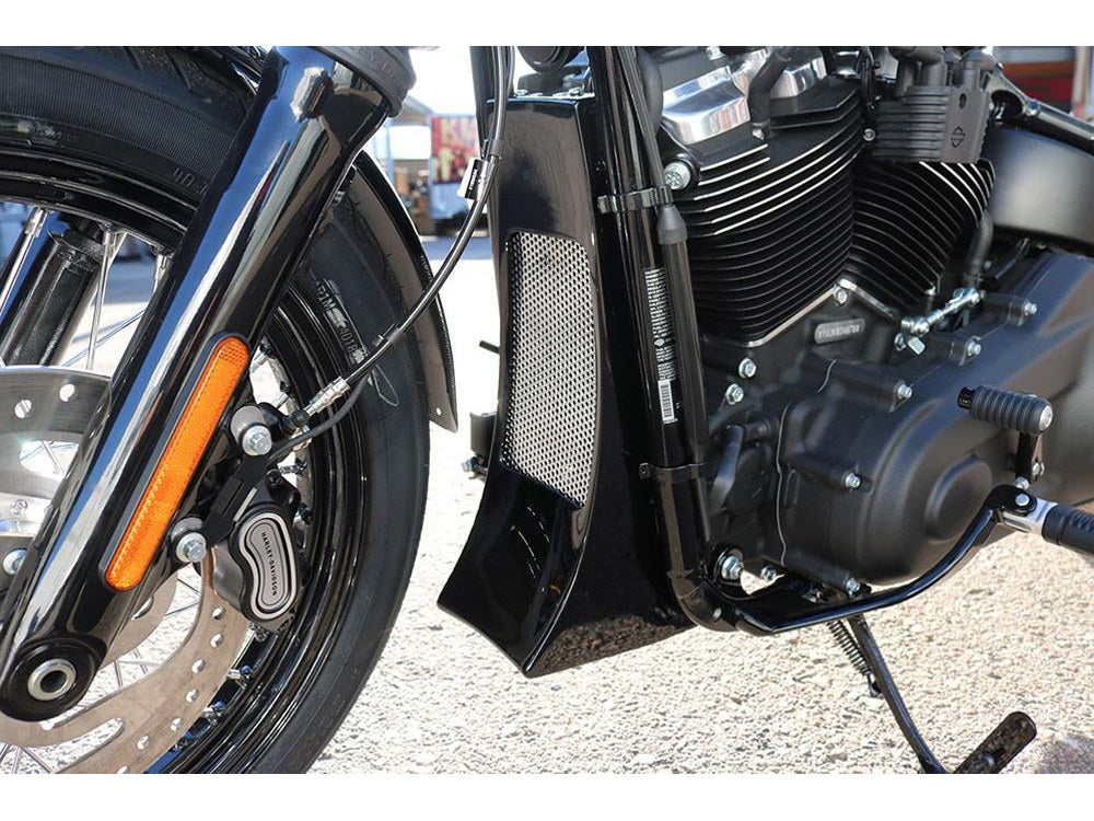 Swoop Chin Spoiler - Fiberglass. Fits Softail 2018up.