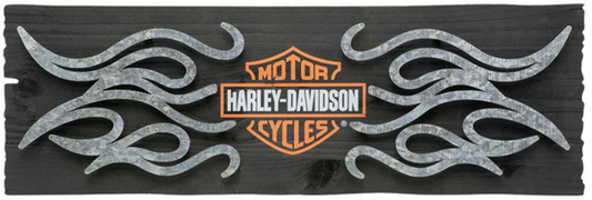 Harley-Davidson Bar & Shield Flames Pub Sign