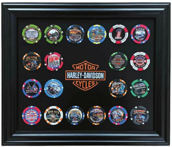 Harley-Davidson Magnetic 20 Poker Chip Frame