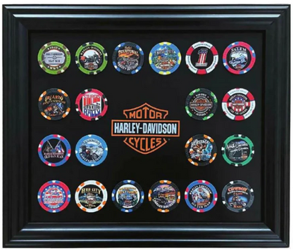 Harley-Davidson Magnetic 20 Poker Chip Frame