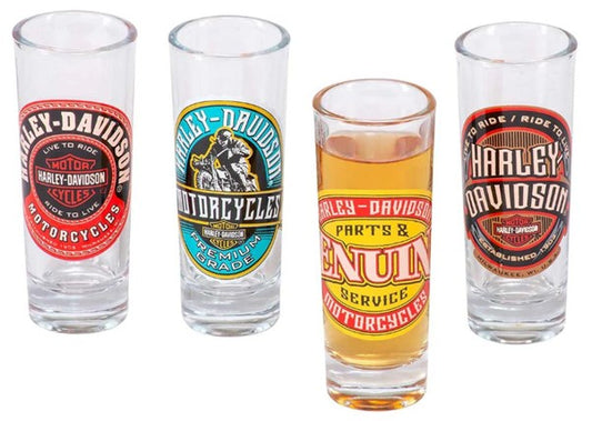 Harley-Davidson Shooter Set w/ Custom H-D Graphics- 4pk