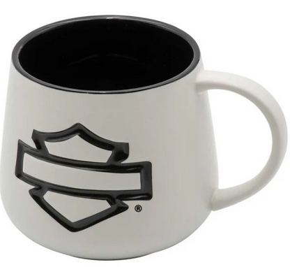 Harley-Davidson Debossed Open Bar & Shield Ceramic Mug