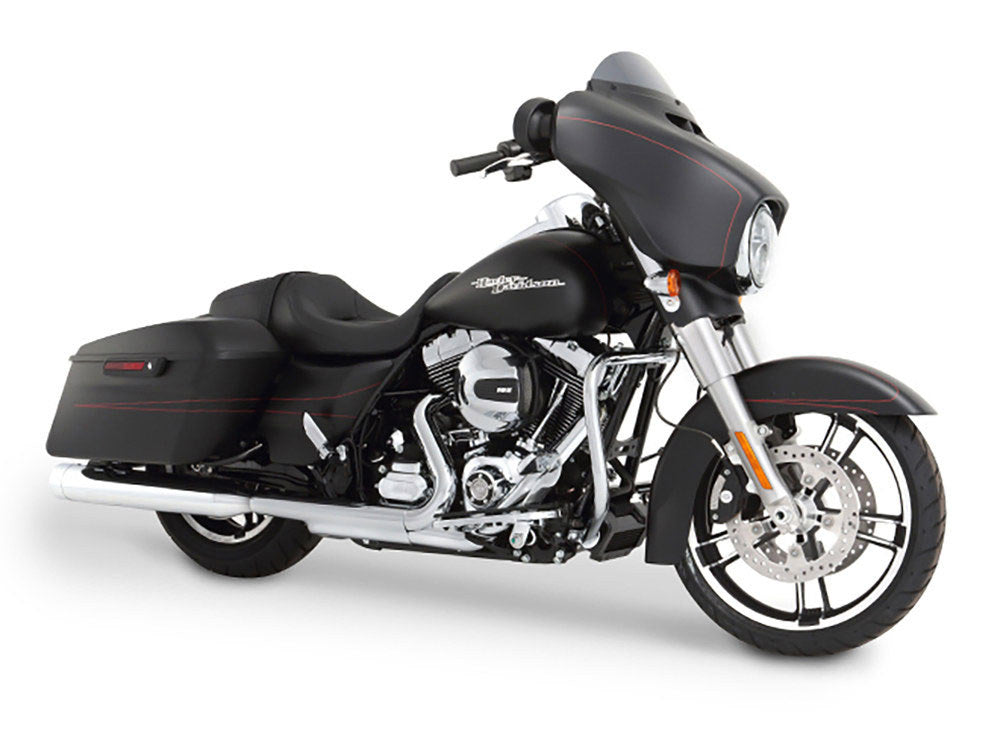 4in. Slip-On Mufflers - Chrome with Chrome End Caps. Fits Touring 1995-2016 & Trike 2017-2020.