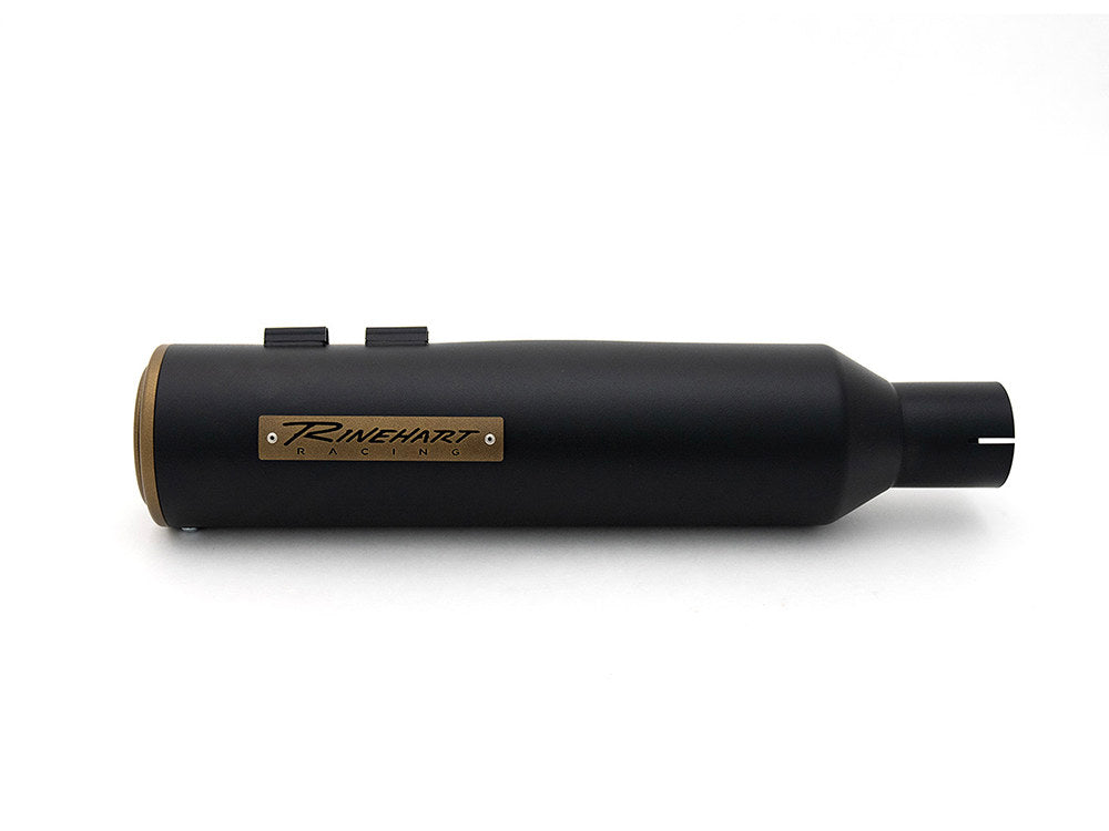 4-1/2in. HP45 Slip-On Short Race Inspired Mufflers - Black with Bronze End Caps. Fits Touring 2017up