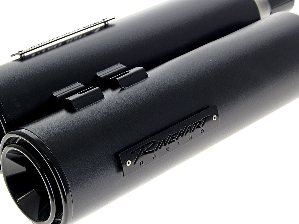4-1/2in. HP45 Slip-On Short Race Inspired Mufflers - Black with Black End Caps. Fits Touring 2017up