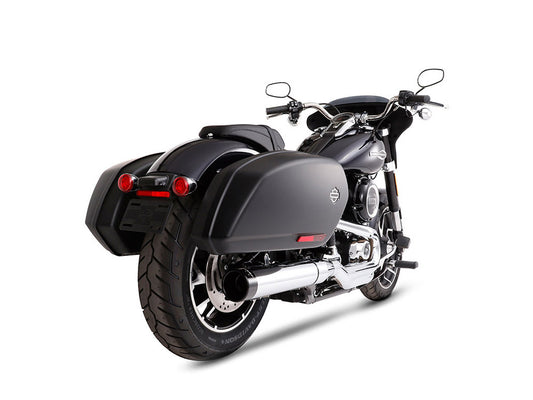 4in. Slip-On Muffler - Chrome with Black End Cap. Fits Sport Glide 2018-2024