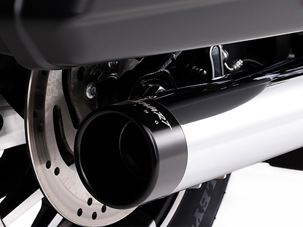 4in. Slip-On Muffler - Chrome with Black End Cap. Fits Sport Glide 2018-2024