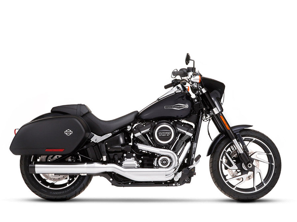 4in. Slip-On Muffler - Chrome with Black End Cap. Fits Sport Glide 2018-2024