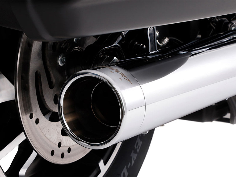 4in. Slip-On Muffler - Chrome with Chrome End Cap. Fits Sport Glide 2018-2024