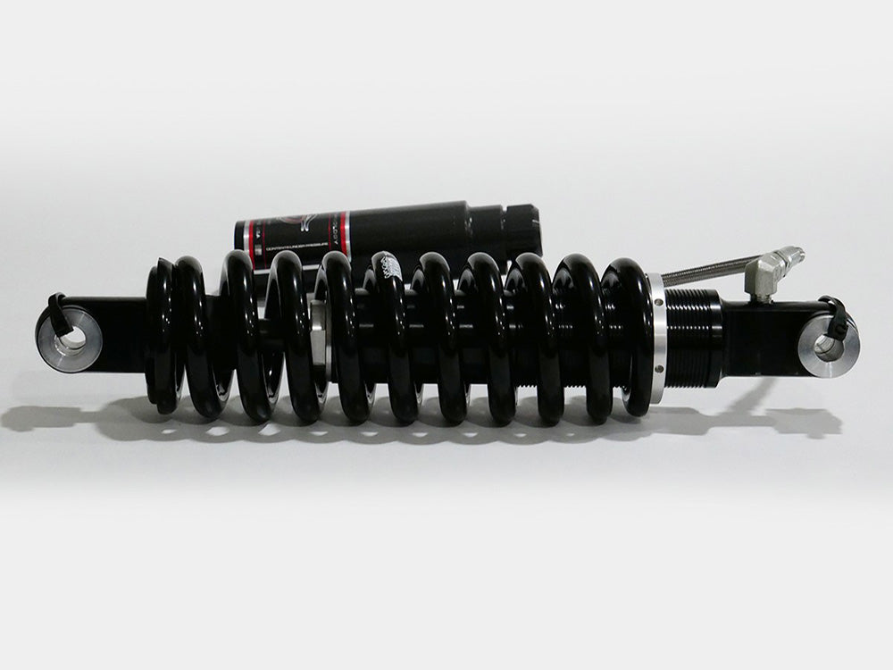 13.5in. RS-2 Piggyback Rear Shock Absorbers with Standard Spring Rate - Black. Fits Softail 2018up.