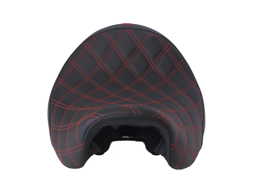 Renegade LS Solo Seat with Red Double Diamond Stitch. Fits Dyna 2006-2017.