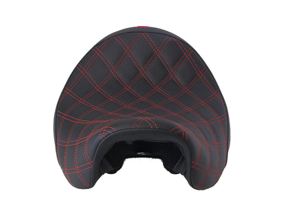 Renegade LS Solo Seat with Red Double Diamond Stitch. Fits Dyna 2006-2017.