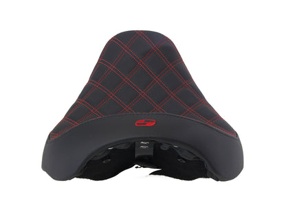 Renegade LS Solo Seat with Red Double Diamond Stitch. Fits Dyna 2006-2017.