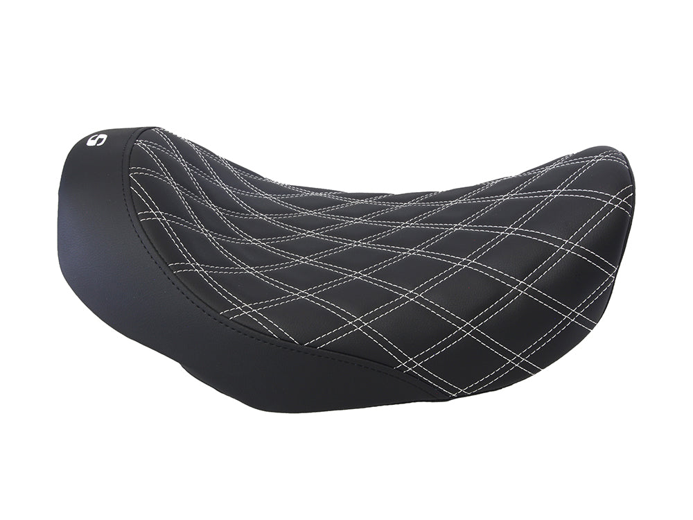 Renegade LS Solo Seat with Silver Double Diamond Stitch. Fits Dyna 2006-2017.