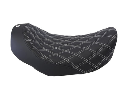 Renegade LS Solo Seat with Silver Double Diamond Stitch. Fits Dyna 2006-2017.