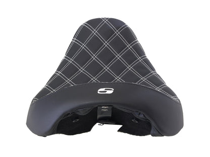 Renegade LS Solo Seat with Silver Double Diamond Stitch. Fits Dyna 2006-2017.