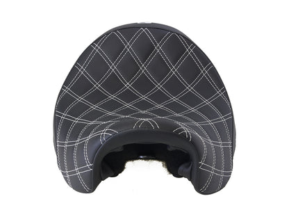 Renegade LS Solo Seat with White Double Diamond Stitch. Fits Dyna 2006-2017.