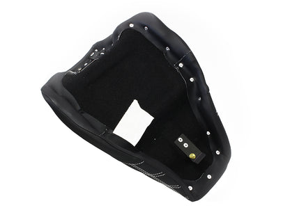 Renegade LS Solo Seat with White Double Diamond Stitch. Fits Softail 2008-2017 with 150 OEM Rear Tyre.