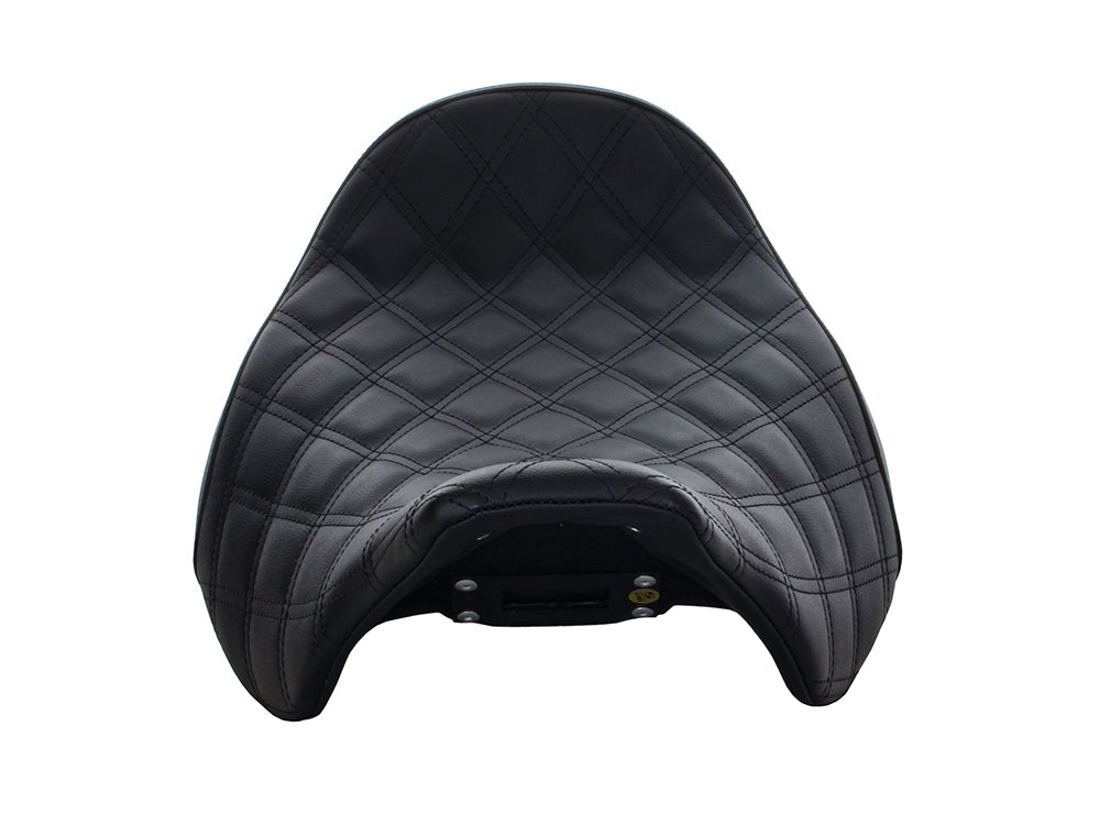 Renegade LS Solo Seat with Black Double Diamond Lattice Stitch. Fits Most Touring 2008-2024