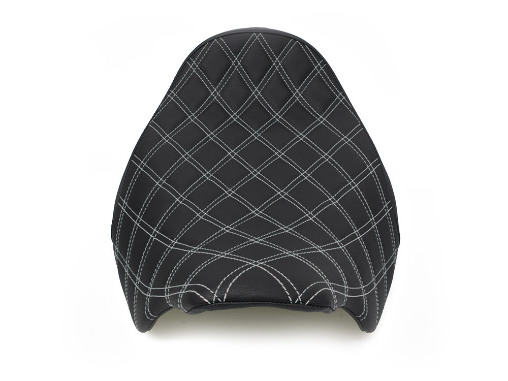 Renegade LS Solo Seat with Dark Grey Double Diamond Lattice Stitch. Fits Most Touring 2008-2024