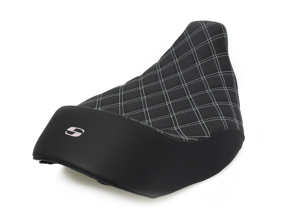 Renegade LS Solo Seat with Dark Grey Double Diamond Lattice Stitch. Fits Most Touring 2008-2024