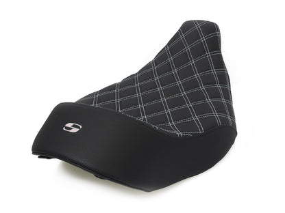 Renegade LS Solo Seat with Dark Grey Double Diamond Lattice Stitch. Fits Most Touring 2008-2024