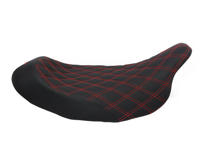 Renegade LS Solo Seat with Red Double Diamond Lattice Stitch. Fits Most Touring 2008-2024
