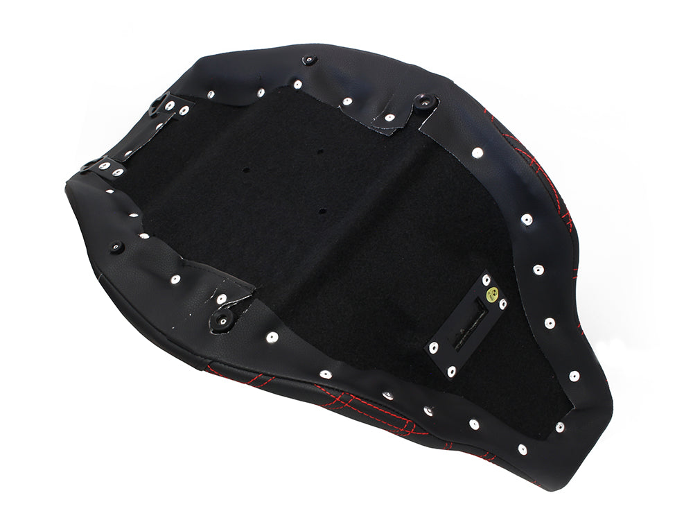 Renegade LS Solo Seat with Red Double Diamond Lattice Stitch. Fits Most Touring 2008-2024