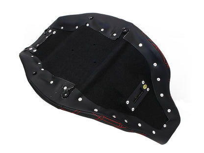 Renegade LS Solo Seat with Red Double Diamond Lattice Stitch. Fits Most Touring 2008-2024