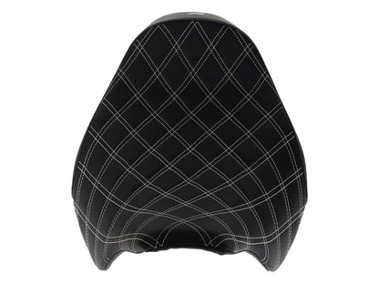 Renegade LS Solo Seat with White Double Diamond Lattice Stitch. Fits Most Touring 2008-2024