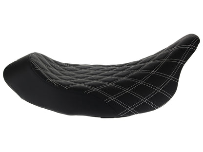 Renegade LS Solo Seat with White Double Diamond Lattice Stitch. Fits Most Touring 2008-2024