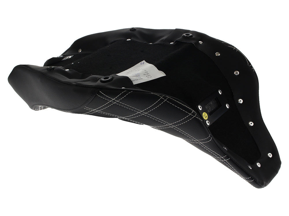 Renegade LS Solo Seat with White Double Diamond Lattice Stitch. Fits Most Touring 2008-2024
