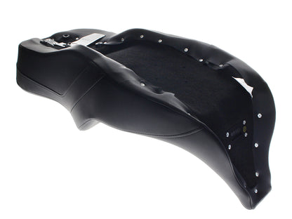 Roadsofa LS Dual Seat with Black Double Diamond Lattice Stitch. Fits Most Touring 2008-2024