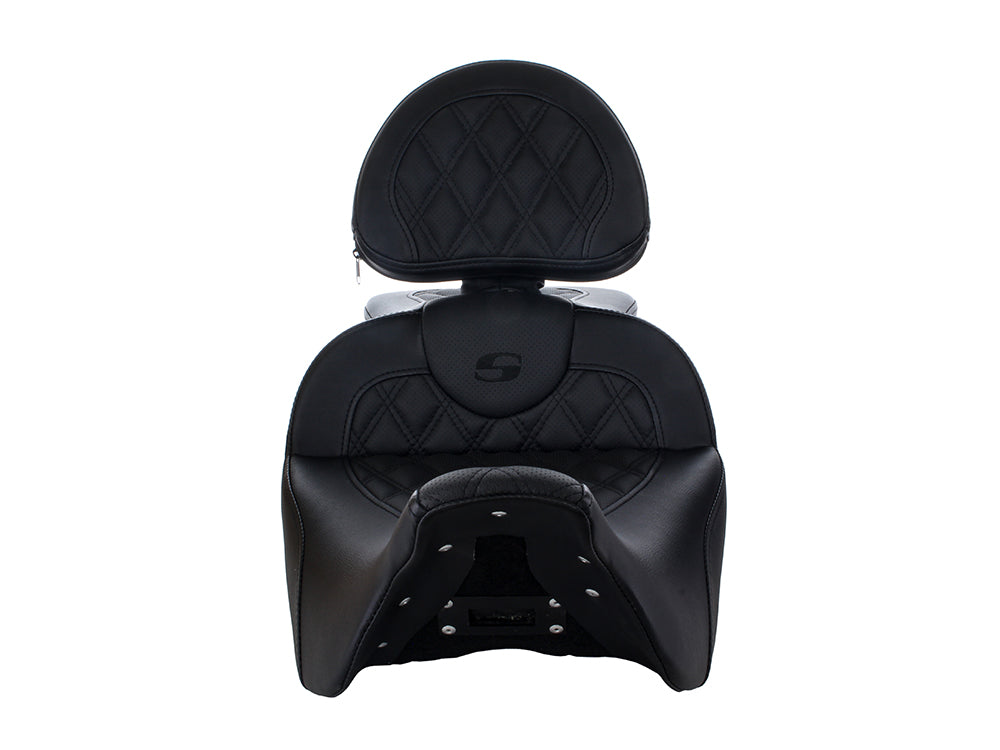 Extended Reach Roadsofa LS Dual Seat With Backrest. Fits Most Touring 2008-2024