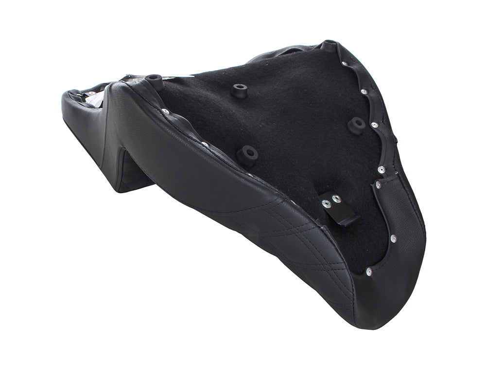 Step-Up Front LS Dual Seat with Black Double Diamond Lattice Stitch. Fits Fat Boy 2018up & Breakout 2023up
