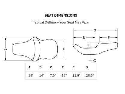 Roadsofa LS Dual Seat With Backrest & with Black Double Diamond Lattice Stitch. Fits Fat Boy 2018up & Breakout 2023up