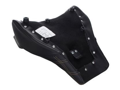 Renegade LS Solo Seat with Gold Double Diamond Lattice Stitch. Fits Fat Bob 2018-2024