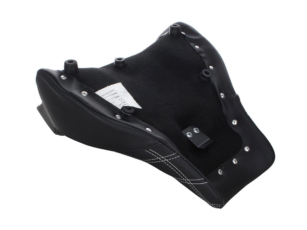 Renegade LS Solo Seat with White Double Diamond Lattice Stitch. Fits Fat Bob 2018-2024