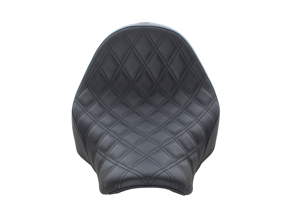Renegade LS Solo Seat with Black Double Diamond Lattice Stitch. Fits Sport Glide & Low Rider 2018up, Low Rider S 2020up & Low Rider ST 2022up.