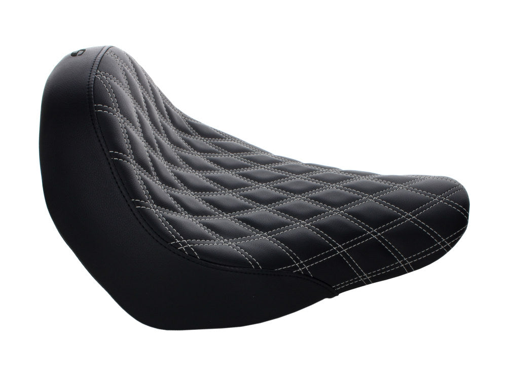 Renegade LS Solo Seat with Silver Double Diamond Lattice Stitch. Fits Sport Glide & Low Rider 2018up, Low Rider S 2020up & Low Rider ST 2022up.