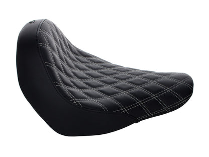 Renegade LS Solo Seat with Silver Double Diamond Lattice Stitch. Fits Sport Glide & Low Rider 2018up, Low Rider S 2020up & Low Rider ST 2022up.