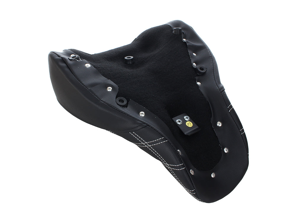 Renegade LS Solo Seat with White Double Diamond Lattice Stitch. Fits Sport Glide & Low Rider 2018up, Low Rider S 2020up & Low Rider ST 2022up.